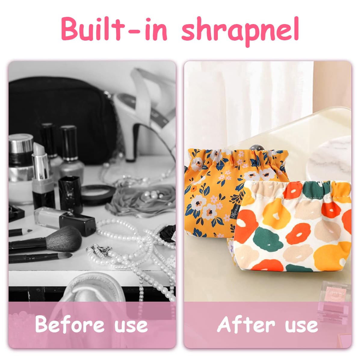 MAYCREATE 6pcs Small Pouches for Women, Mini Makeup Pouch, Cute Print Oxford Cloth Coin Purse Pocket Cosmetic Bag Travel Organizer for Lipstick Jewelry Earphones - Self-Closing MAYCREATE 6pcs Small Pouches for Women, Mini Makeup Pouch, Cute Print Oxford Cloth Coin Purse Pocket Cosmetic Bag Travel Organizer for Lipstick Jewelry Earphones - Self-Closing